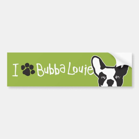 Denk aan een Pawsitive Bubba-Bumpersticker Bumpersticker (Voorkant)