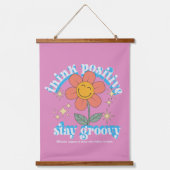 Denk aan een positieve blijf-van-mijn-lijfspreuk hangend wandkleed (Voorkant)