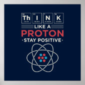 Denk aan een Proton Chemistry Nerd Dorm Room Poster (Voorkant)