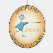 Denk aan een vogel keramisch ornament (Links)