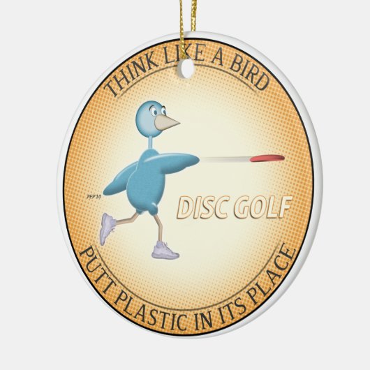 Denk aan een vogel keramisch ornament (Links)