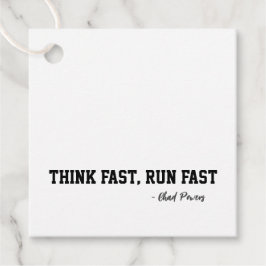 Denk aan Fast Run Fast Football Motivatie offerte Bedankjes Labels