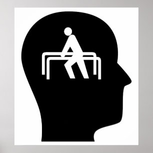 Denk aan fysieke therapie poster