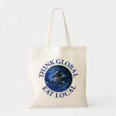 Denk aan Global Eat Local Tote Bag (Voorkant)