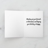 DENK AAN "GOEDE VRIENDEN MET KERST" FEESTDAGEN KAART (Binnen)