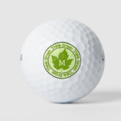 DENK AAN GREEN aangepast monogram Golfballen (Voorkant)