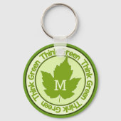 DENK AAN GREEN aangepast monogram Sleutelhanger (Voorkant)