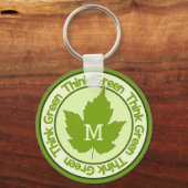 DENK AAN GREEN aangepast monogram Sleutelhanger (Voorkant)