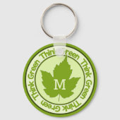 DENK AAN GREEN aangepast monogram Sleutelhanger (Achterkant)