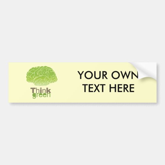 DENK AAN GREEN BUMPERSTICKER (Voorkant)