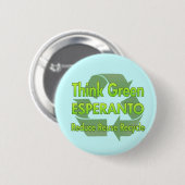 Denk aan Green Esperanto Ronde Button 5,7 Cm (Voorkant /achterkant)