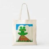 Denk aan Green Froggy Canvas tas (Achterkant)