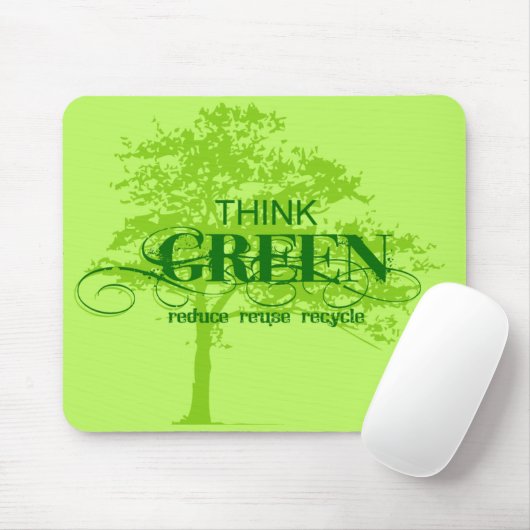 Denk aan Green Mousepad Muismat (Met muis)