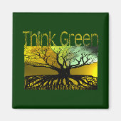 Denk aan Green Roots Tree Hugger Magnet (Voorkant)