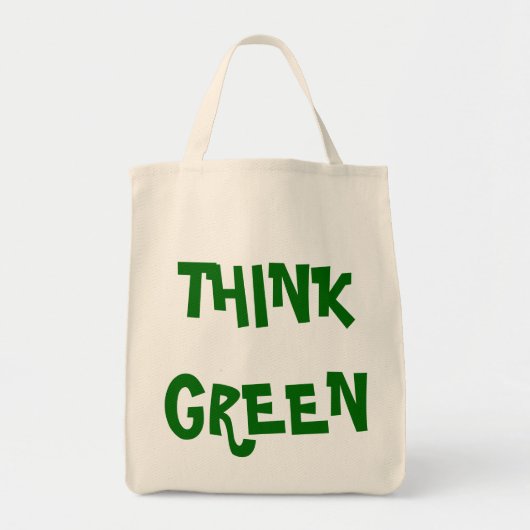 DENK AAN GREEN TOTE BAG (Voorkant)