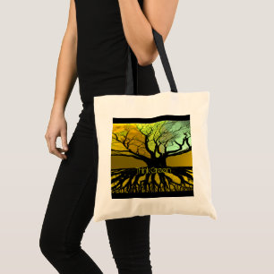 Denk aan Green Tree Roots Canvas tas -