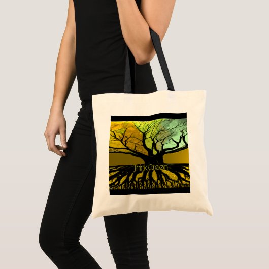 Denk aan Green Tree Roots Canvas tas - (Voorkant (product))