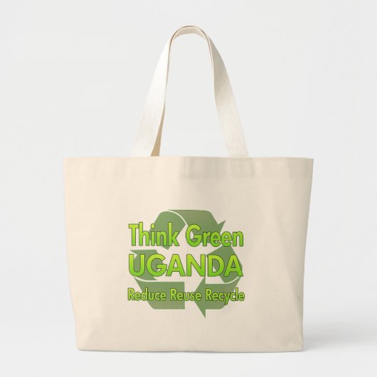 Denk aan Green Uganda Grote Tote Bag (Voorkant)