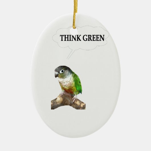 Denk aan Groen 2 Keramisch Ornament (Voorkant)