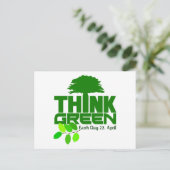 Denk aan groen briefkaart (Staand voorkant)