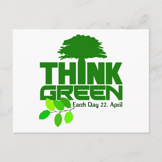 Denk aan groen briefkaart (Voorkant)