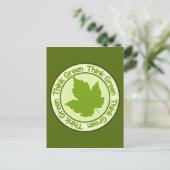 Denk aan Groen briefkaart - pas aan (Staand voorkant)