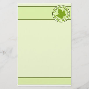 DENK AAN GROEN briefpapier, aanpasbaar Briefpapier