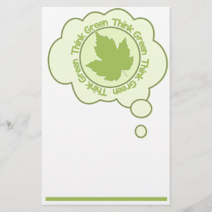 DENK AAN GROEN briefpapier, aanpasbaar Briefpapier