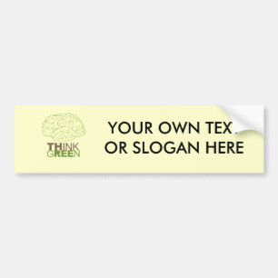 DENK AAN GROEN - BUMPERSTICKER