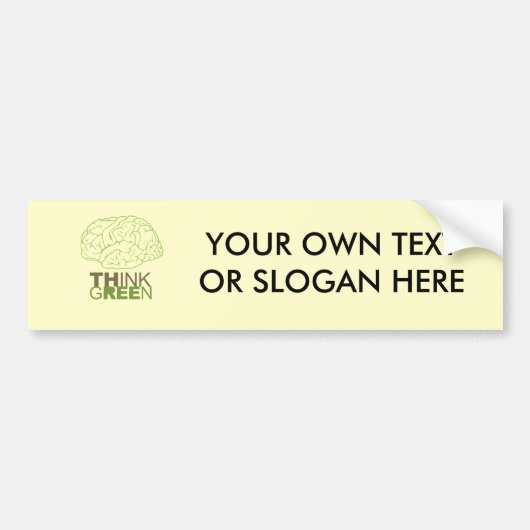 DENK AAN GROEN - BUMPERSTICKER (Voorkant)