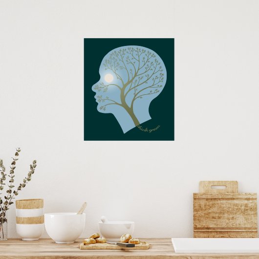 Denk aan Groen III Poster (Keuken)