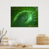 Denk aan Groen Inspirerend Poster (Keuken)
