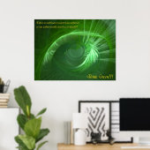 Denk aan Groen Inspirerend Poster (Thuiskantoor)