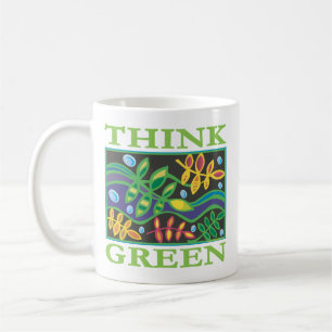 Denk aan groen milieu koffiemok