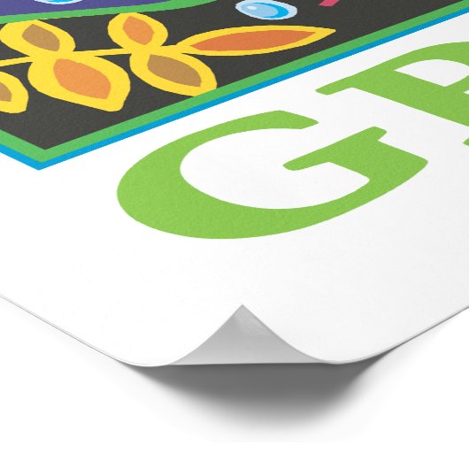 Denk aan groen milieu poster (Hoek)