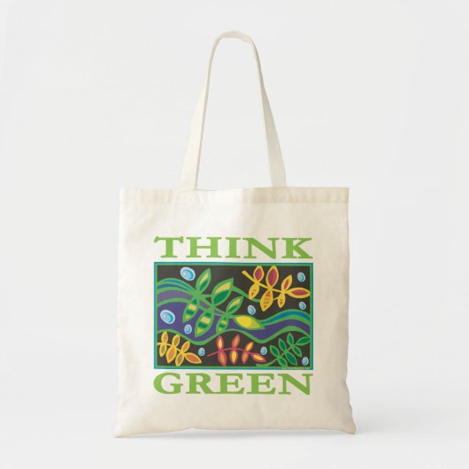 Denk aan groen milieu tote bag (Voorkant)