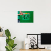 Denk aan groen poster (Thuiskantoor)