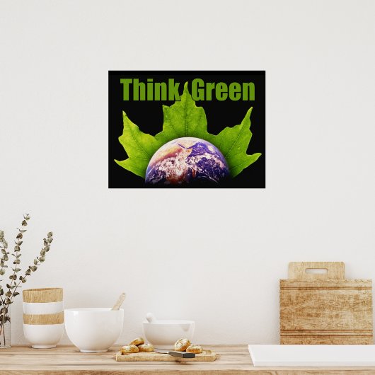 Denk aan groen poster (Keuken)