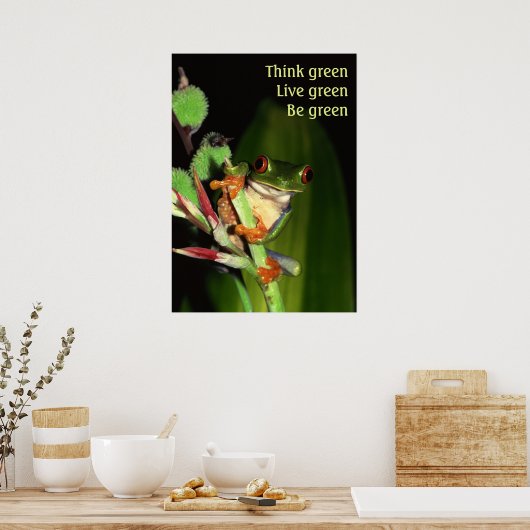 Denk aan groen poster (Keuken)