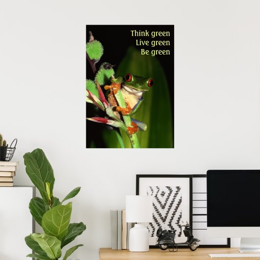 Denk aan groen poster (Thuiskantoor)