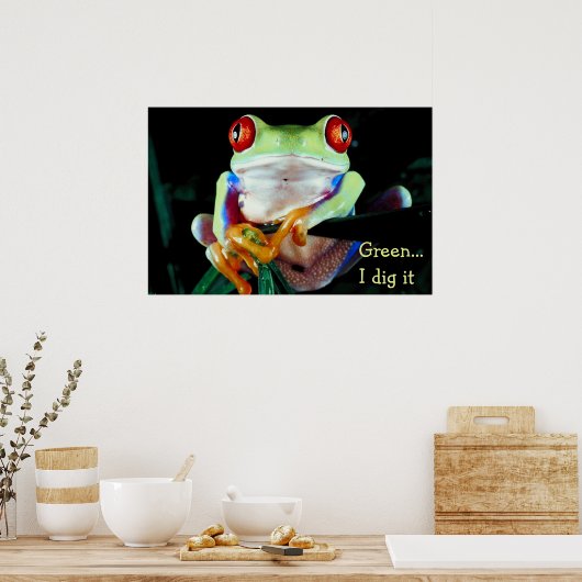 Denk aan groen poster (Keuken)