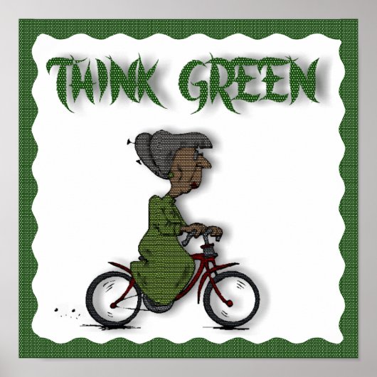 DENK AAN groen -POSTER Poster (Voorkant)