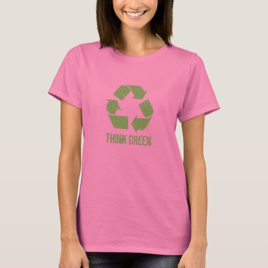 Denk aan Groen Recyclen T-shirt (Voorkant)
