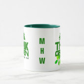 Denk aan Groene aangepaste monogram-mokken Mok (Midden)