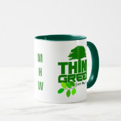 Denk aan Groene aangepaste monogram-mokken Mok (Voorkant rechts)