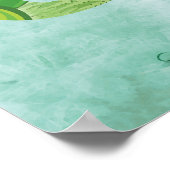 Denk aan Groene Bewustheid Happy Quote Poster (Hoek)