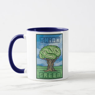 Denk aan Groene Brain Mok
