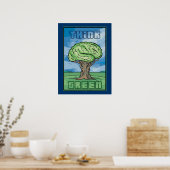 Denk aan Groene Brain Poster (Keuken)