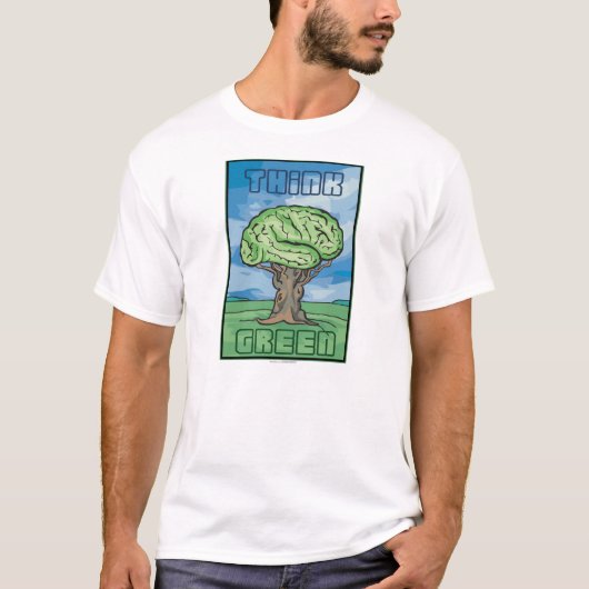Denk aan Groene Brain T-shirt (Voorkant)