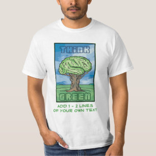 Denk aan Groene Brain T-shirt